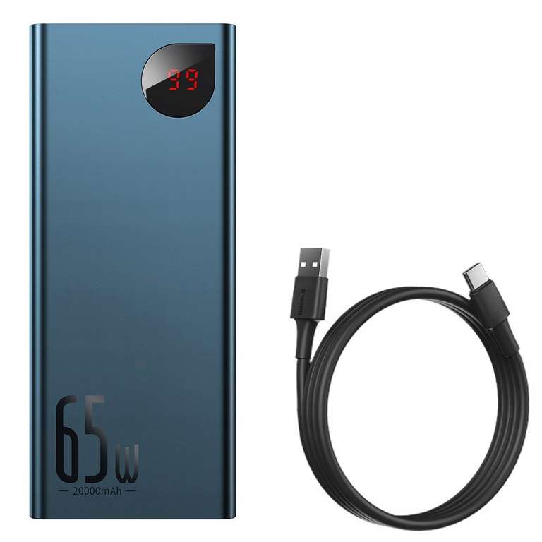 Baseus Adaman 65W | Power Bank USB USB-C 65W QC 4.0 PD Huawei SCP 5A Samsung AFC