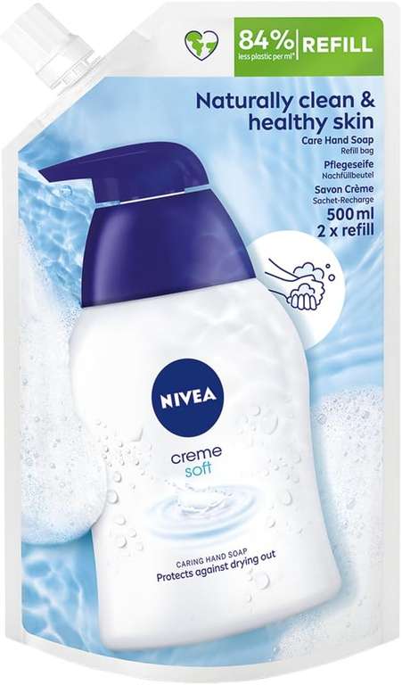 Mydło w płynie Nivea Creme Soft - zapas 500ml (cena z kodem 10/50zł - informacje w opisie) - możliwe 8,01zł