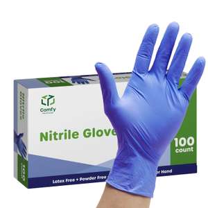 (100 sztuk) Rękawiczki nitrylowe, jednorazowe, bezpudrowe - rozmiar L