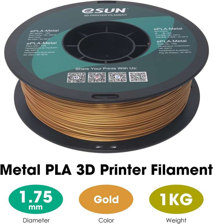 Esun filament metaliczny PLA 1kg tylko prime dwa kolory