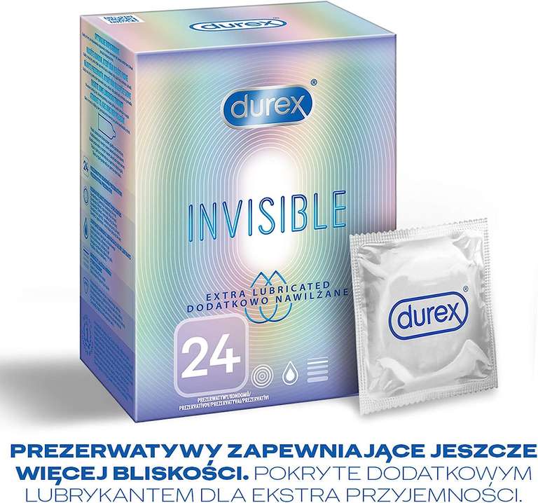 Prezerwatywy Durex Invisible - 24 sztuki - Super cienkie