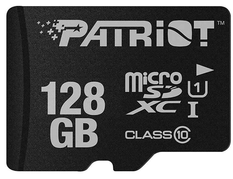 Patriot Memory LX Series Micro SD PSF128GMDC10, Karta pamięci micro SD, 128 GB, Czarny