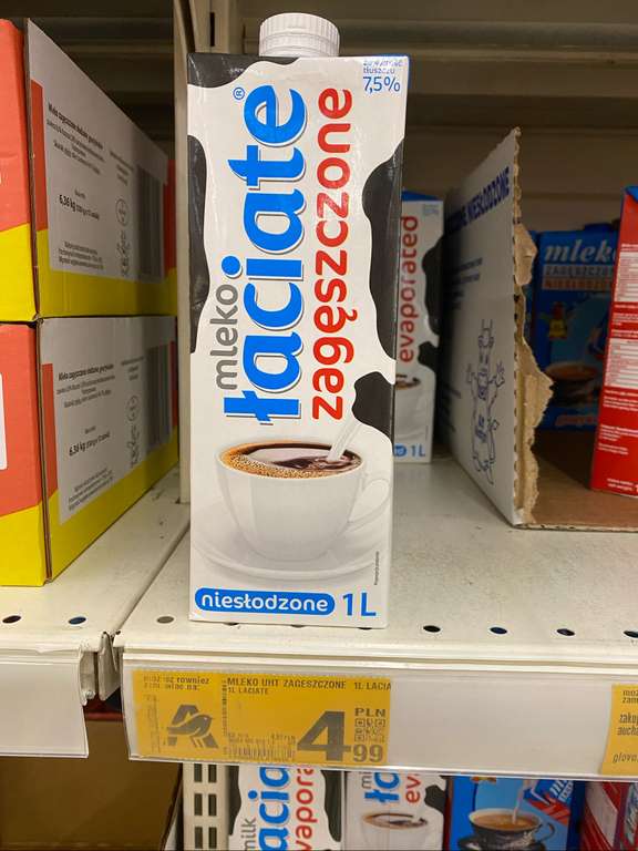 Mleko zagęszczone niesłodzone 1l w Auchan Kraków