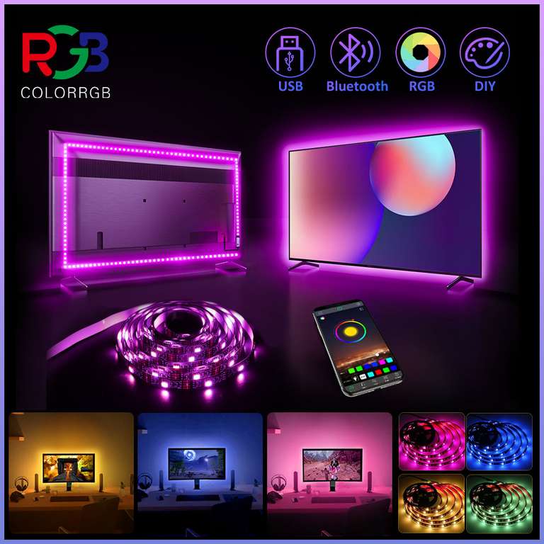 Taśma LED RGB pod TV - 1-5m - wysyłka z Polski