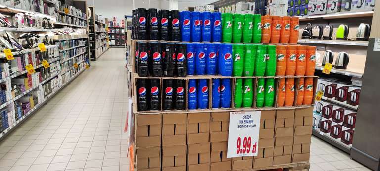 syrop syropy sodastream Pepsi Mirinda 7up @Leclerc, Gdańsk