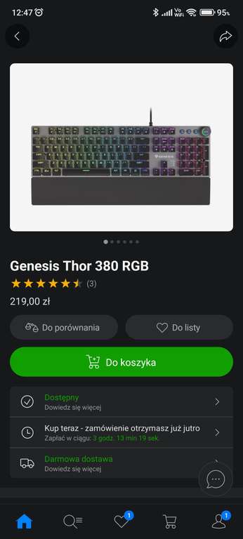 Klawiatura Genesis Thor 380 RGB