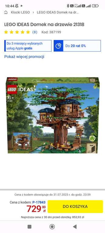 LEGO domek na drzewie 21318