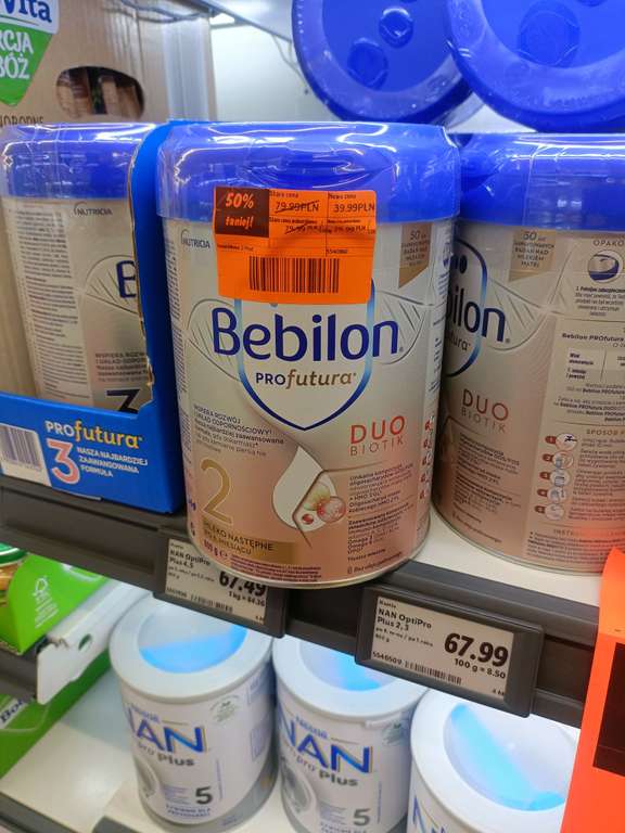 Mleko modyfikowane Bebilon profutura duobiotik 1 i 2 800g