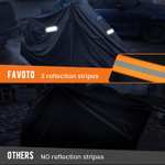 Favoto - Pokrowiec na motocykl XXXL 210T, z tkaniny Oxford, pyłoszczelny, wodoodporny, otwór na blokadę, 265x105x125 cm