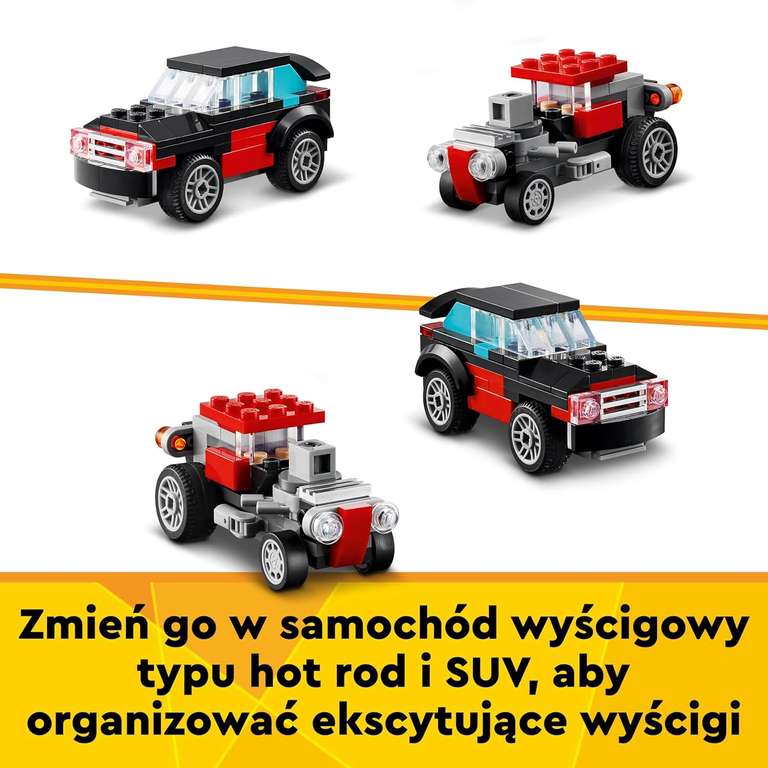 LEGO Creator 3 w 1 31146 Ciężarówka z platformą i helikopterem