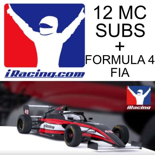 Rok Subskrypcji iRacing + Formula 4 (Tylko Dla Nowych !!)