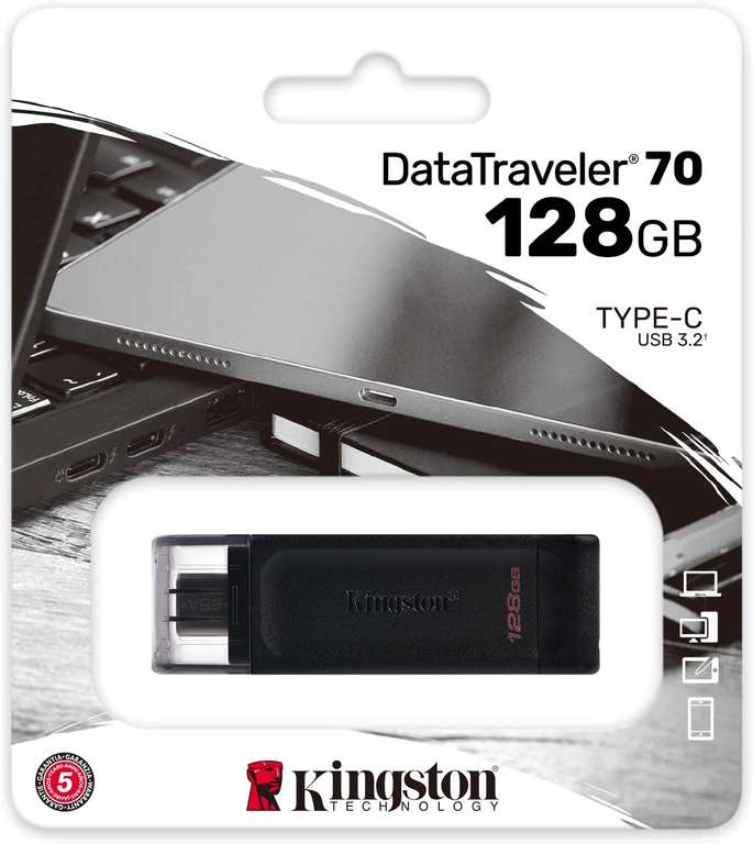 Pendrive USB-C Kingston DataTraveler 70 DT70/128GB, USB-C, darmowa dostawa Prime