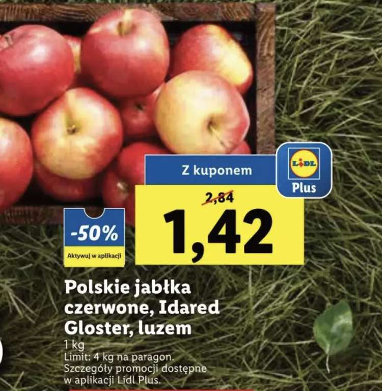 Polskie jabłka czerwone, Idared, Gloster Luz 1 kg w Lidl