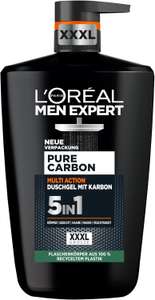 L'Oréal Men Expert żel pod prysznic XXXL 1000 ml z pompką 5w1 Pure Carbon / także Hydra Energy żel i szampon z tauryną (pomarańczowy)