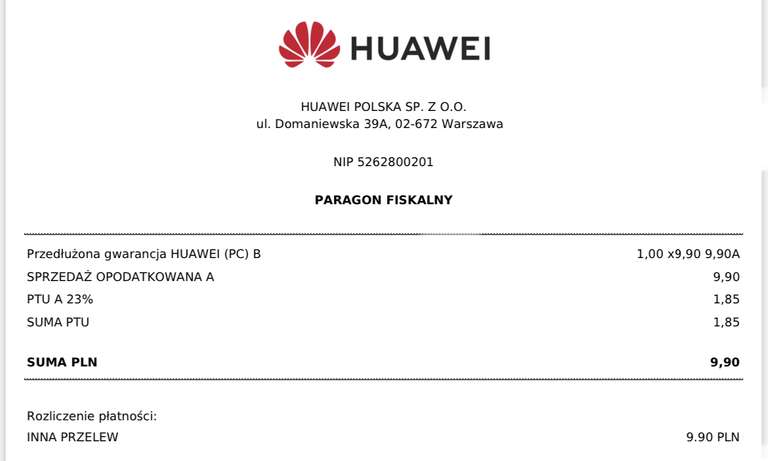 Huawei Care przedłużona gwarancja MateBook D 15 i inne