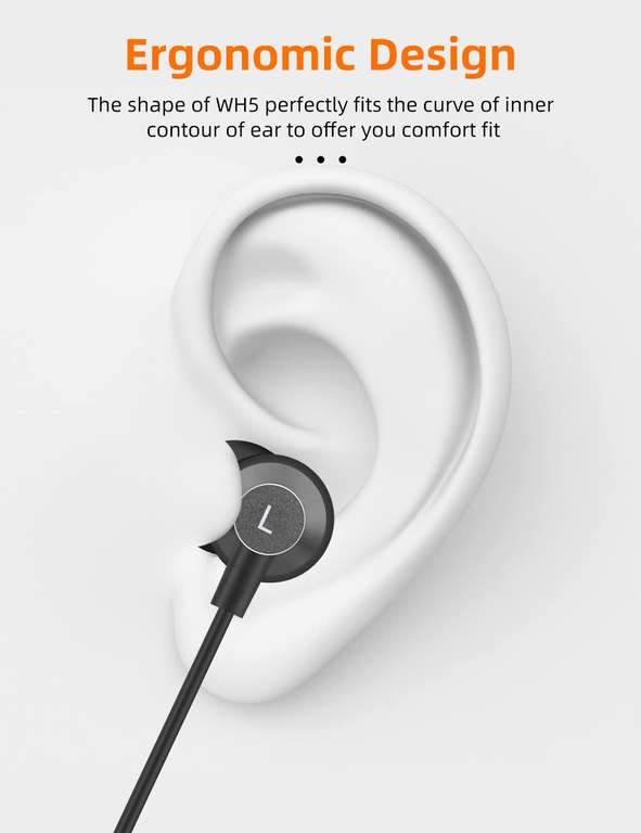 MAS CARNEY WI7 Czarne przewodowe słuchawki douszne z mikrofonem i wtykiem 3,5 mm