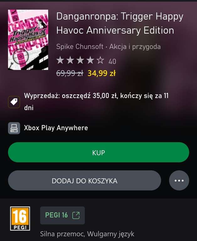 Gra Danganronpa: Trigger Happy Havoc Anniversary Edition Xbox