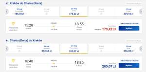 Bilety lotnicze z Krakowa + samochód na 5 dni Grecja Kreta Chania 22-27 maj Ryanair za 1 os.