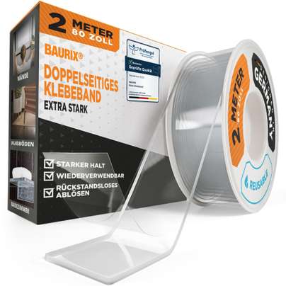 BAURIX taśma dwustronna nano 2 m × 3 cm @ Amazon