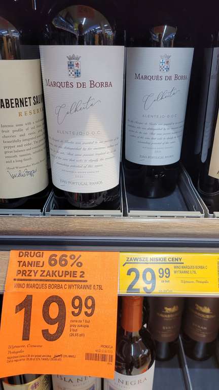 Wino Czerwone Marquês de Borba 2021 - Biedronka cena za 1 przy zakupie 2 szt.
