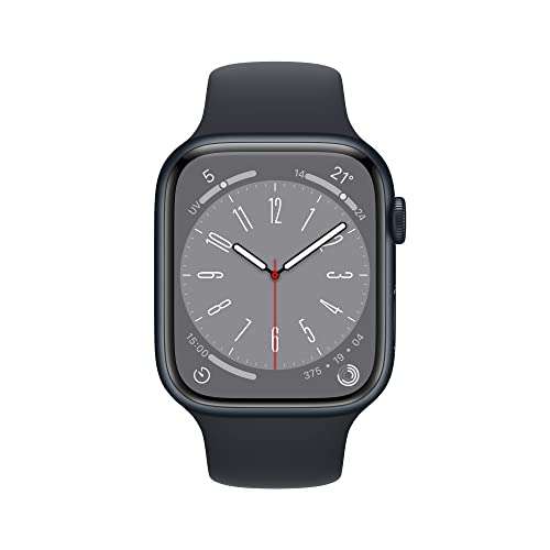 Apple Watch Series 8 GPS 45 mm - czarny i czerwony