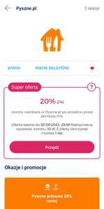 Goodie 20% cashback za zamówienie na Pyszne.pl dla wybranych