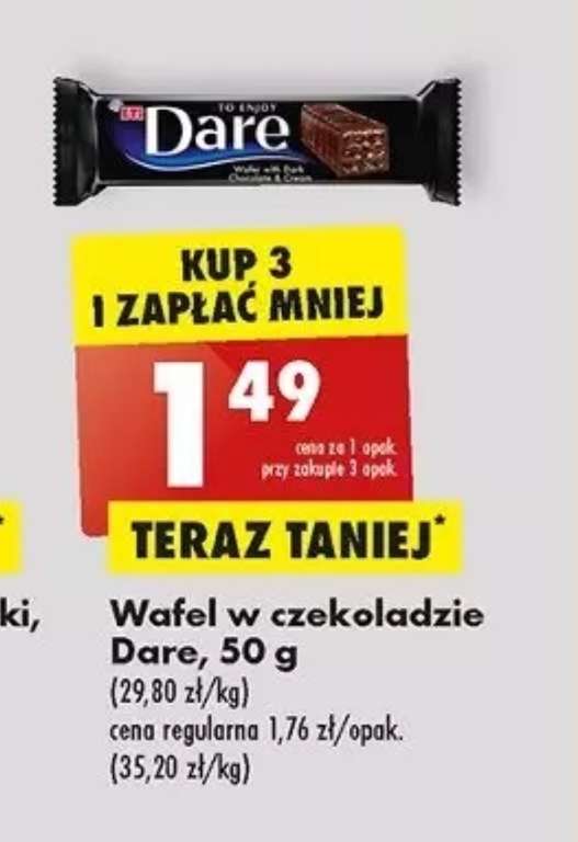 Wafel w czekoladzie Dare - 1,49 zł przy zakupie 3 szt.