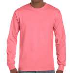 GILDAN gruba koszulka z długimi rękawami Hammer unisex Kolor koralowy XL, XXL
