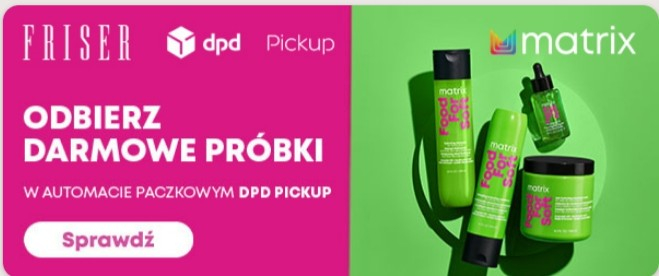 Darmowe próbki kosmetyków Matrix w aplikacji DPD
