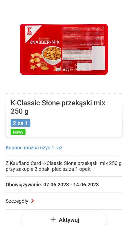 K-Classic Słone przekąski mix 1+1 - Kaufland 250 g