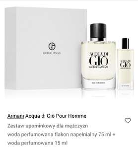Acqua di Giò Pour Homme Woda perfumowana 75+15+15ml