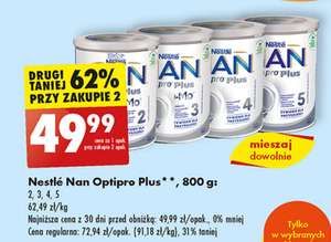 Mleko NAN Optipro Plus 2,3,4,5 49,99zl przy zakupie 2.