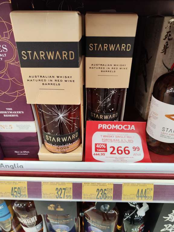 Whisky Starward Fortis -40% Auchan Gdansk Kołobrzeska
