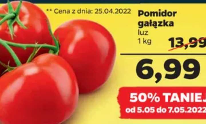 Pomidory na gałązce 6.99 - Netto