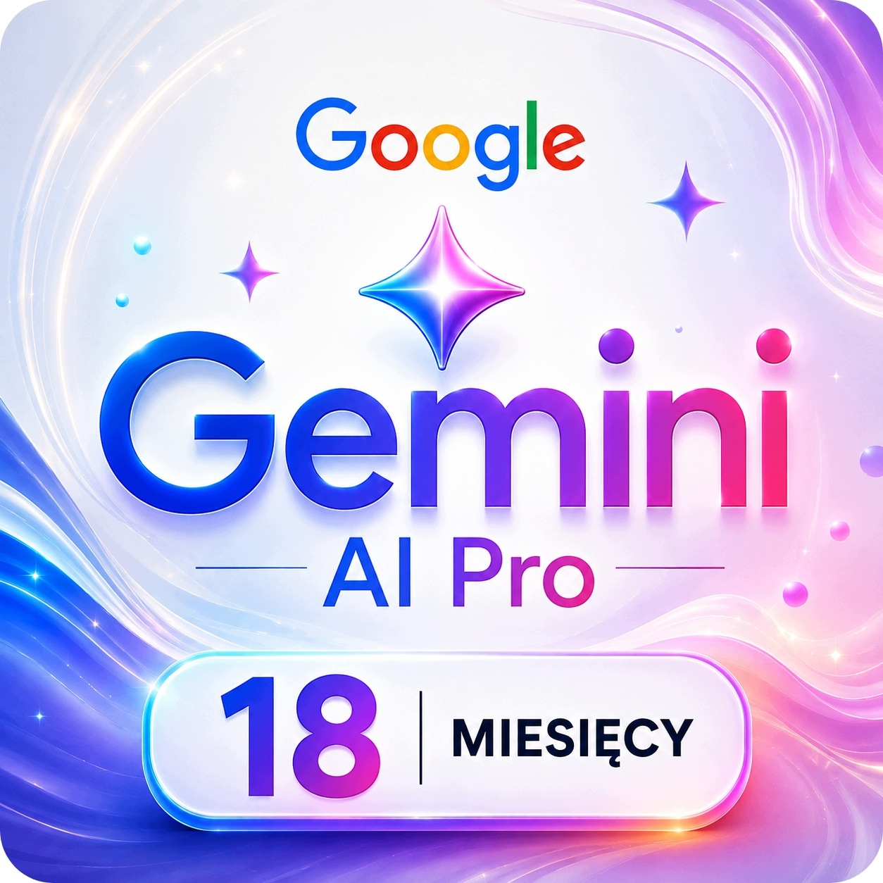 Google Gemini AI Pro - subskrypcja 18 miesiecy | Link aktywacyjny