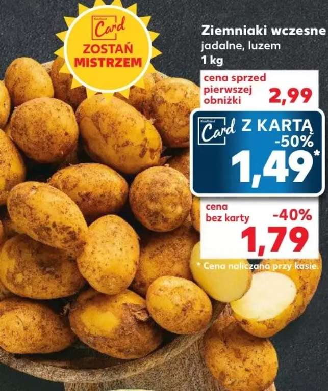 Wczesne ziemniaki w cenie 1.49 Kaufland