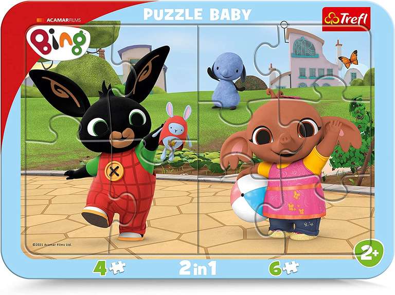 Trefl Zabawy Binga Puzzle Ramkowe Baby 2w1 dla dzieci od 2. roku życia
