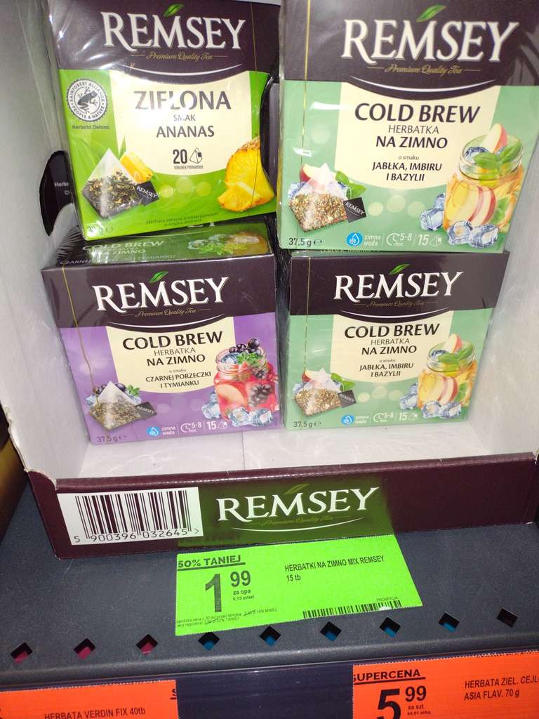 Herbatki Remsey na zimno 1,99 zł w Biedronce