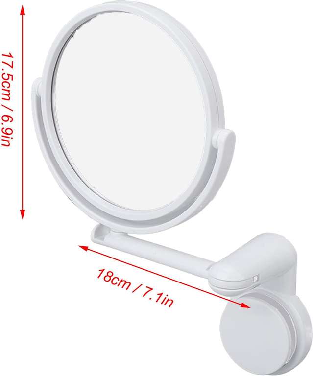 Naścienne lustro do makijażu, ABS Obrót o 360 ° Dostawa- DARMOWA z Prime