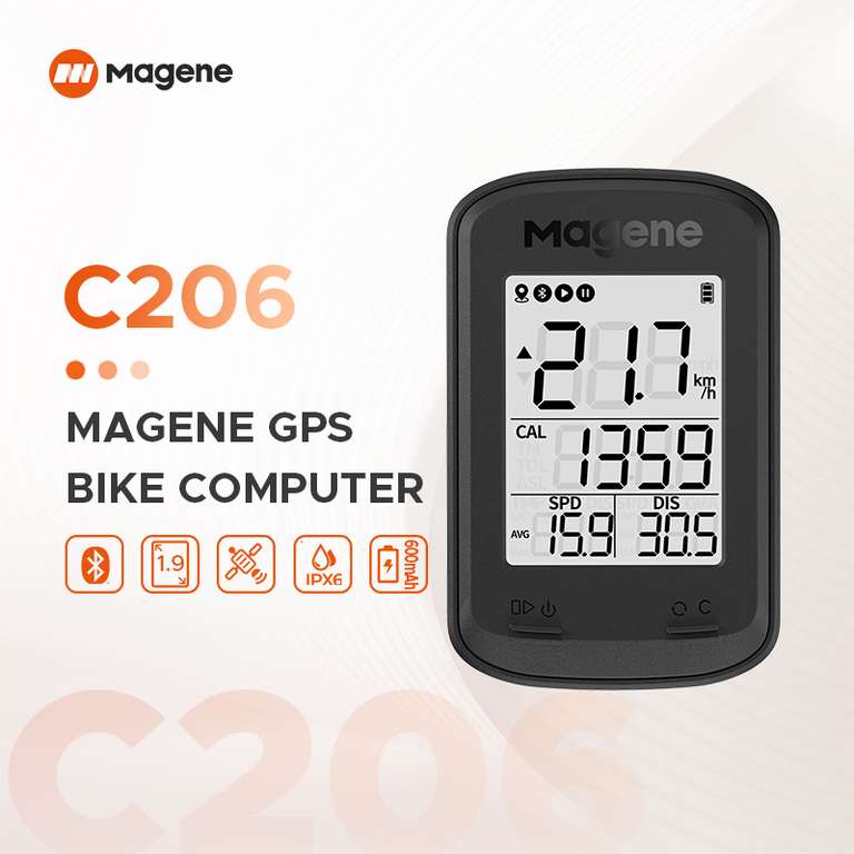 Licznik rowerowy z GPS magene C206 za US $17.36 a c206 pro za US $23.88
