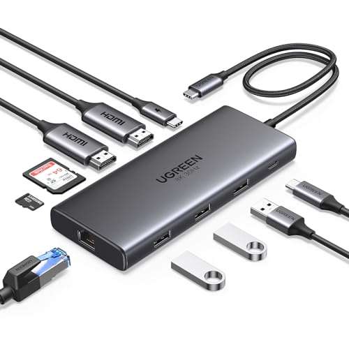 UGREEN Revodok Pro 210 stacja dokująca USB C, Dual HDMI 10 w 1 €43,45
