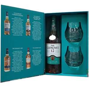 Whisky GLENLIVET 12Y 0,7L ze szklankami na Kukunawa.pl