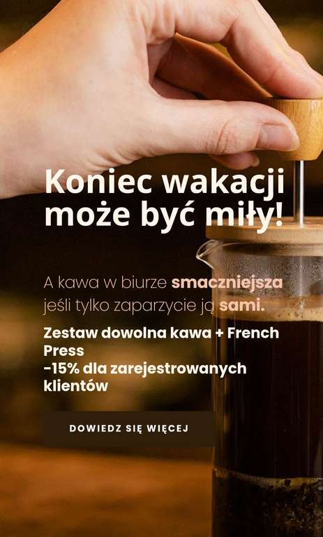 Zestaw: Kawa + French Press -15%