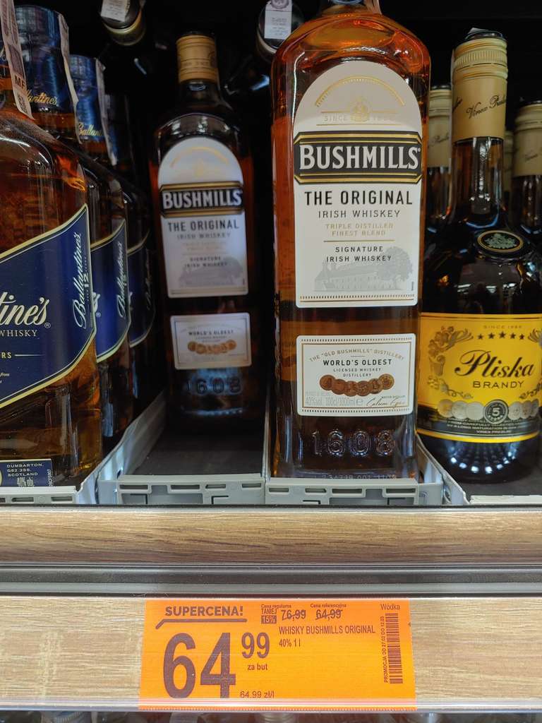 Bushmills 1l Biedronka whisky irlandzka whiskey