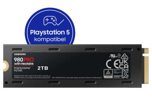 Dysk SSD SAMSUNG 980 PRO M.2 z radiatorem PS5 2TB, Gaming SSD | 152,09€