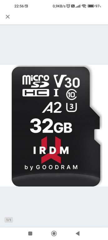 Karta microSDXC GOODRAM 32GB IRDM UHS I U3 A2