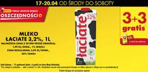 Mleko Łaciate 3,2% 1L 3+3 gratis @Biedronka