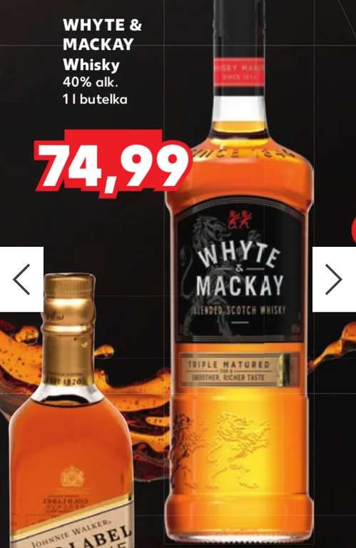 Whyte & Mackay whisky, whiskey 1L oferta zbiorcza Kaufland