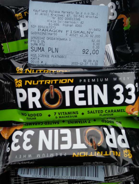 Baton Sante Go On Nutrition protein 33% słony karmel