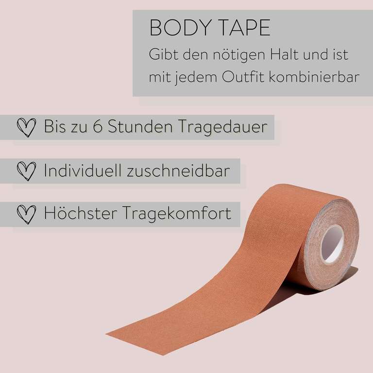 Taśma do ciała modelująca biust PARSA Beauty Body Tape Nude - rolka 5cm x 5m